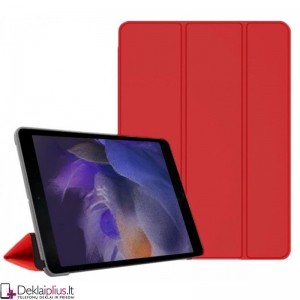 Smart cover dirbtinės odos dėklas - raudonas (planšetėms Samsung Tab A8 10.5 (X200/205)